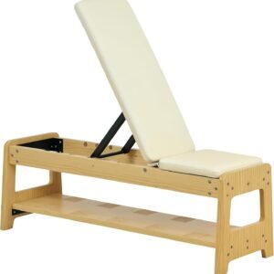 Wooden Adjustable Weight Bench with Dumbbell Rack