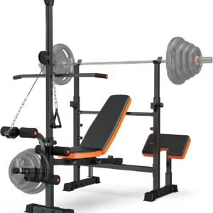 8-in-1 Weight Bench with Pulley System