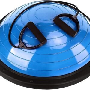 26-Inch Half Balance Ball Trainer with Resistance Bands Blue