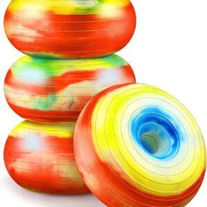4-Pack Donut Balance Ball Seats with Pump