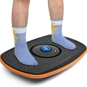 Wooden Wobble Balance Board with Marble 360°