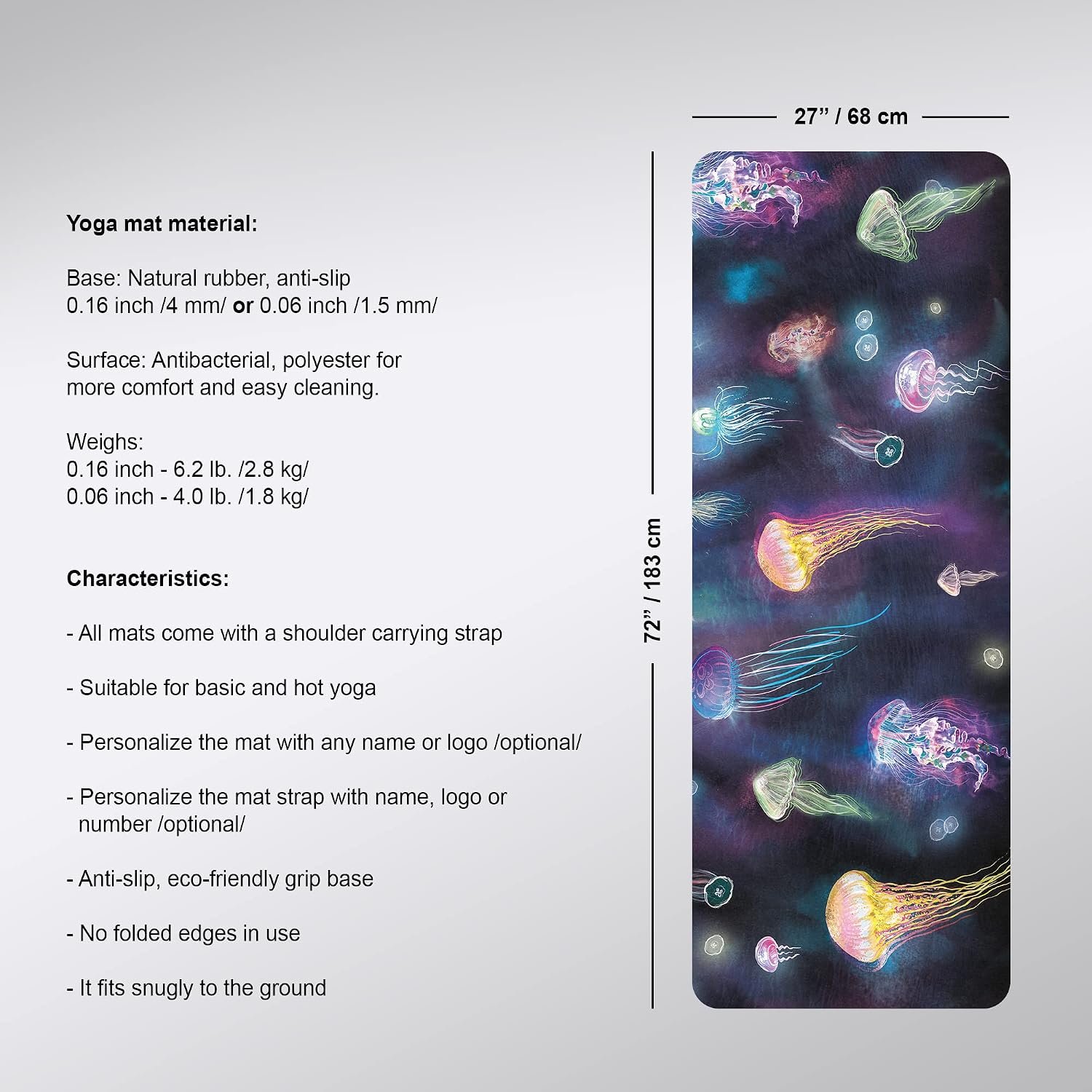Sea Life Glow Fitness Mat - Image 2